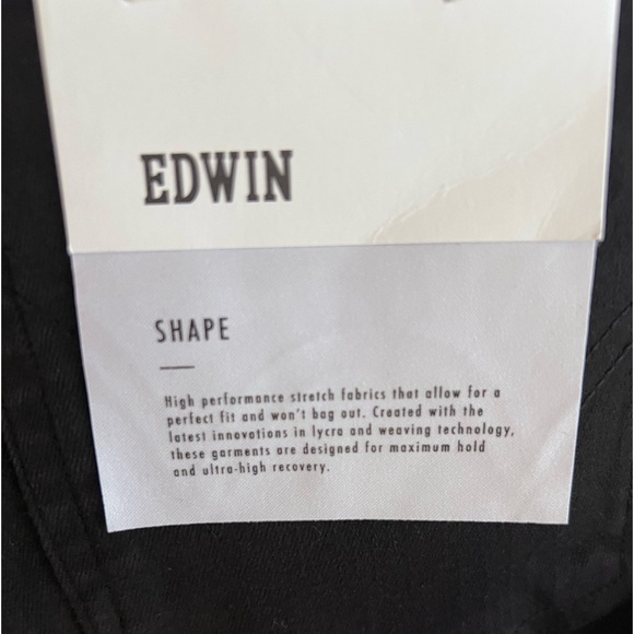 EDWIN 9” Mid Rise Pixie Black Jean NWT Size 24 - Picture 11 of 15